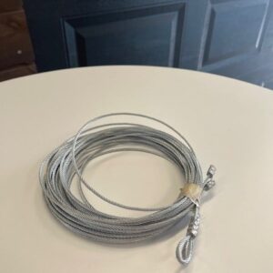 Vaiersett 3 mm à 2,80 m - rund/løkke - torsjonsfjær foran